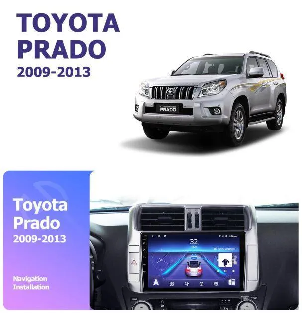 Car Dealz 10.2" Android 10.0 For Toyota Prado 2009-2013 with CAM In Dash Plus OEM Fascia