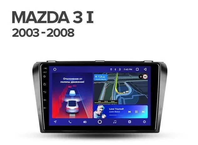 Car Dealz 10.2" Android 10.0 Mazda 3 1 2 BK 2003-2009 2008-2013 w CAM In Dash Plus OEM Fascia