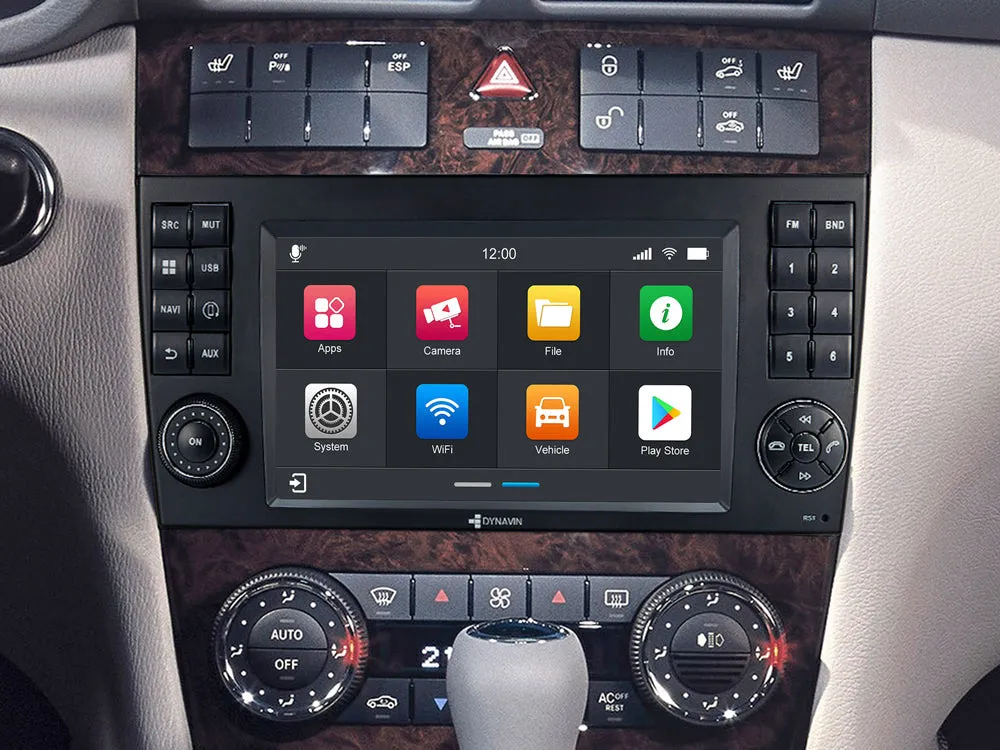 Dynavin 8 Pro Radio Navigation Mercedes C-Class W203 w/ Premium Audio (04-07) 7" Touchscreen Android Auto / Apple Carplay