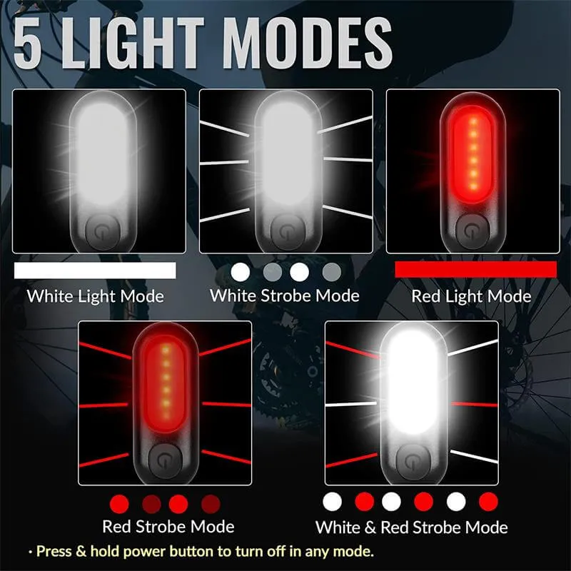 LED Rechargeable Running Safety Lights with 5 Red Light Modes