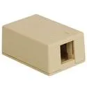 Surface Mount Box, Modular Keystone, 1 Port, Ivory